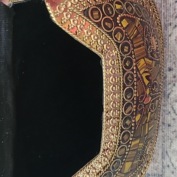 Inlay Stone and Metal Chain Strap Purse - Picture 3 of 7